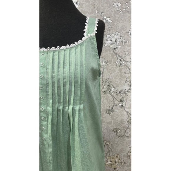 SoieRose 100% Cotton Victorian Nightgown – Sleeveless Vintage Gown SR-1202 - Picture 4 of 9